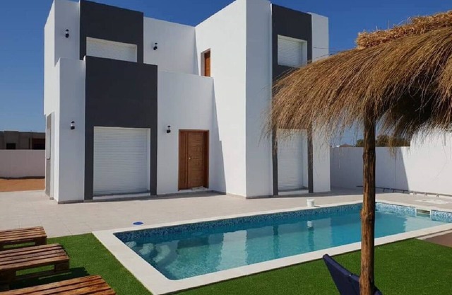 Luxury villa with private pool not overlooked and view of the panoramic beach