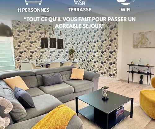 Maison design 11 pers -Terrasse -Netflix -Confort