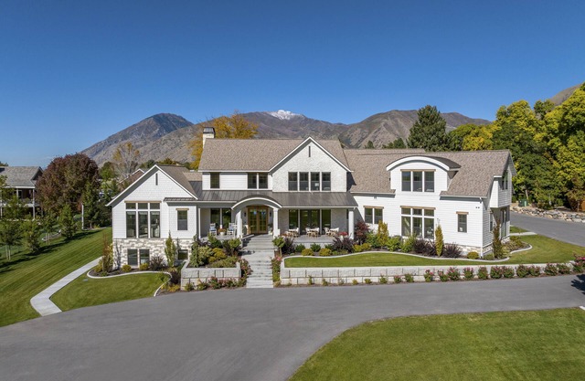 New resort-style vacation property with ponds, pool, sport court and theater