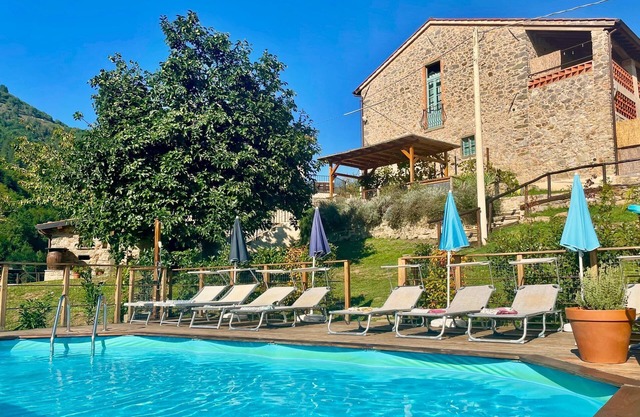 New! Restored farmhouse,private pool,plunge pool, river! Walk pizzeria. Perfect!