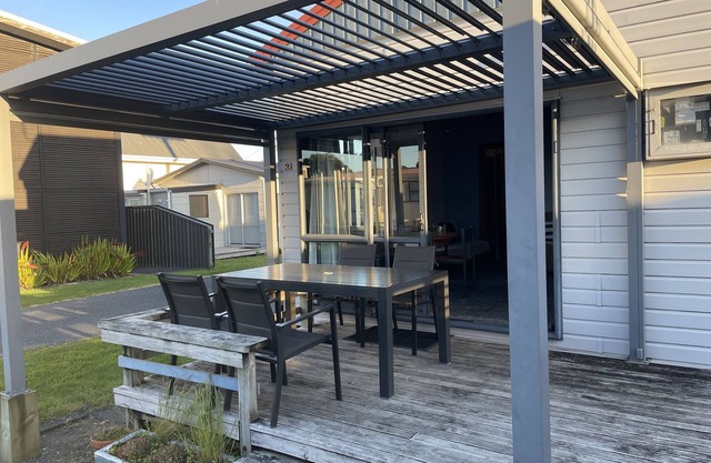 Nice bach with sunny deck