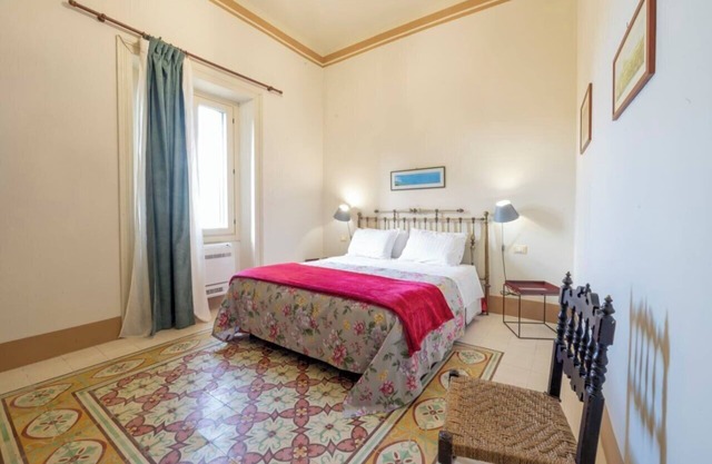 Noble palace with a sky view in the mountains, near the historic center of Erice