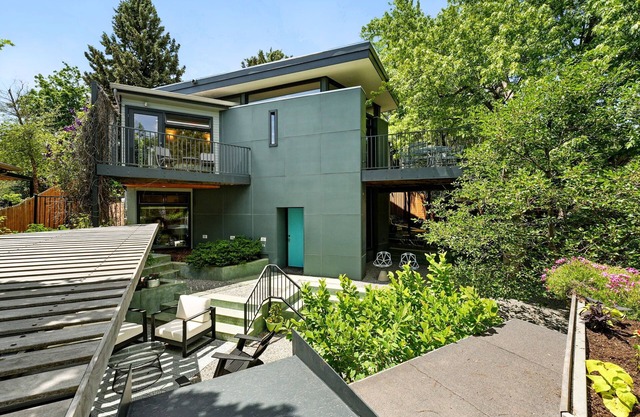 North Boulder Park Retreat with Concrete, Metal and Light