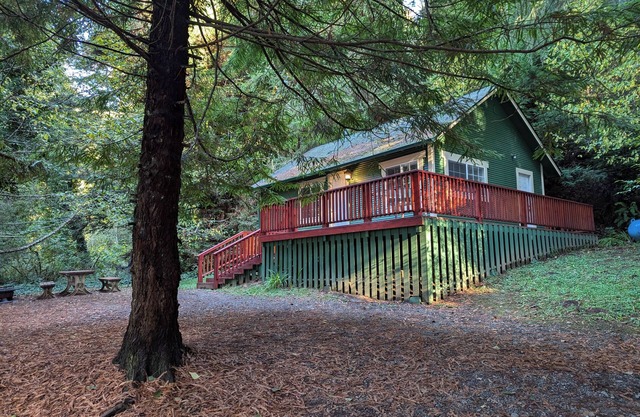 Perfect home base for all things "Redwoods"! Space to park boat. Dog friendly.