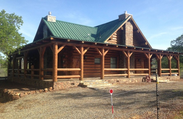 Private log cabin in the foothills