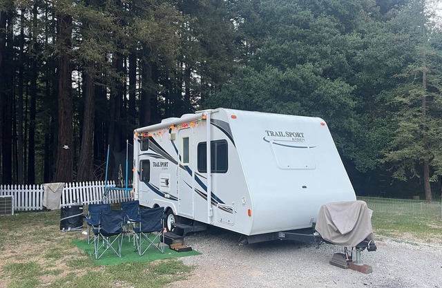 Redwood RV Retreat: Trampoline, Animals & Family Fun
