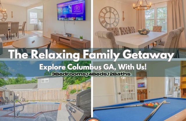 Relaxing 3BR Getaway: Pool, Game Room & Pool Table