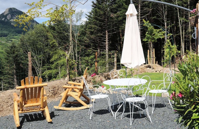 Roulotte Nymphéa Avec Bain Norvégien et Jardin Privatifs vue Montagne