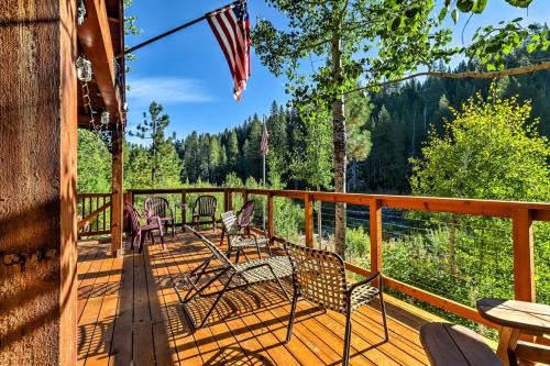 Rustic Riverfront Truckee Cabin with Deck and BBQ