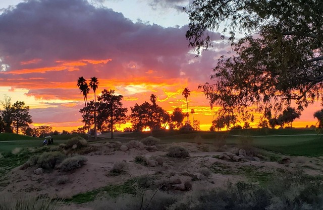 Scenic views of Superstition Springs Golf Course right outside your door.