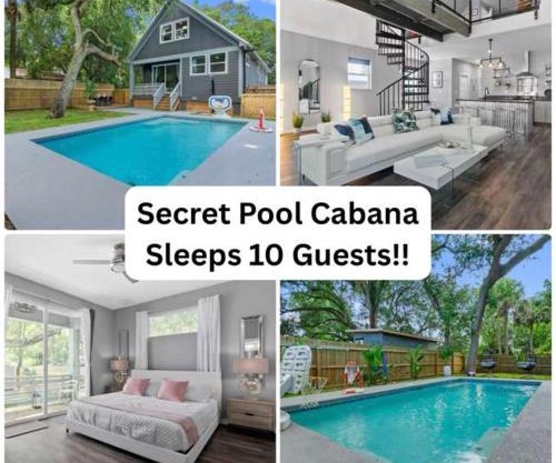 Secret Pool Cabana- Mins to Downtown and Beach