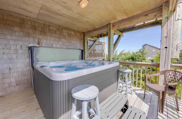 Semi-Oceanfront Home in Avon with Hot Tub, Smart TVs, and Basketball Hoop