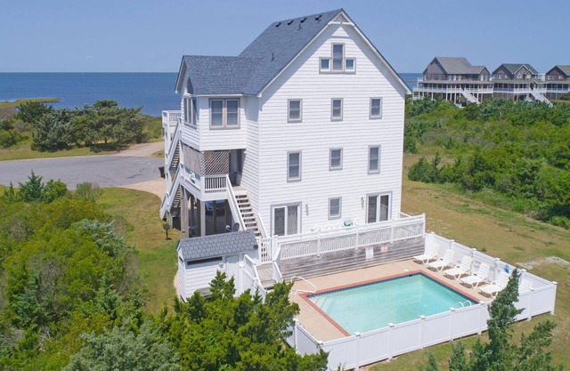 Semi-Oceanfront Home w/Private Pool, Hot Tub, Windsports Access, and Game Room