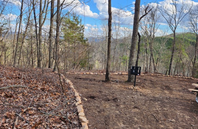Serene primitive tent campsite in rural Anniston, AL