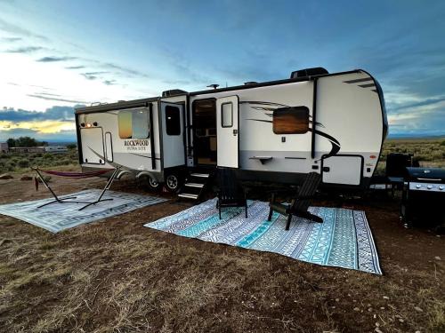 Spacious Camper on a Llama Rescue Ranch with Stunning Views near Questa, New Mexico