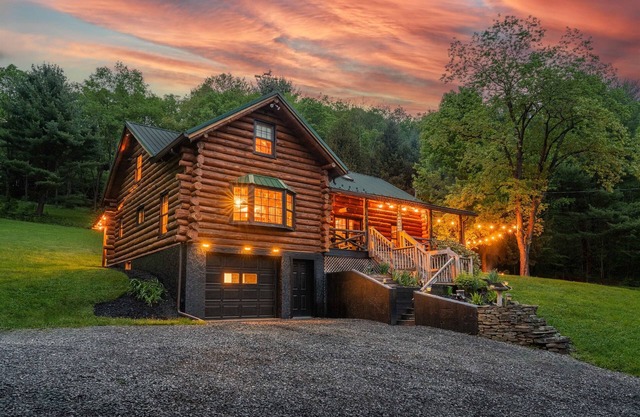 Stargaze in Style | Hot Tub + Log Cabin Escape