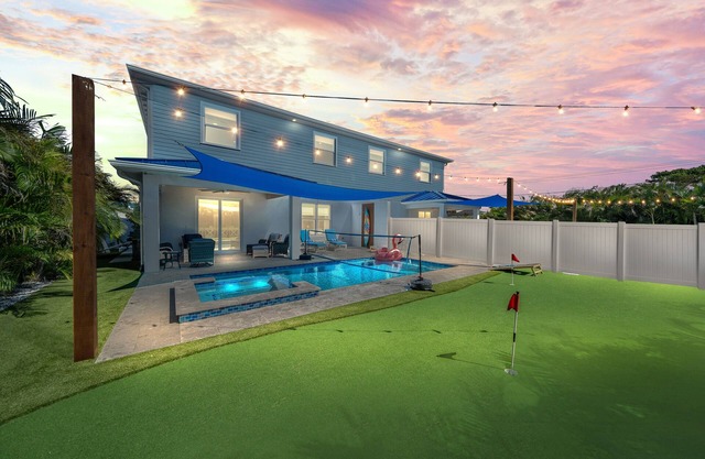 Steps from the Beach! Luxe 5BR Retreat w/Pool, Spa & Ocean Access!