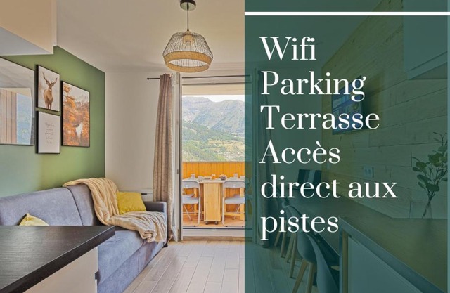 Studio de charme avec vue sur le Val d'Allos, parking et Wifi gratuit