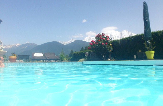 Studio facing Mt Blanc plus pool