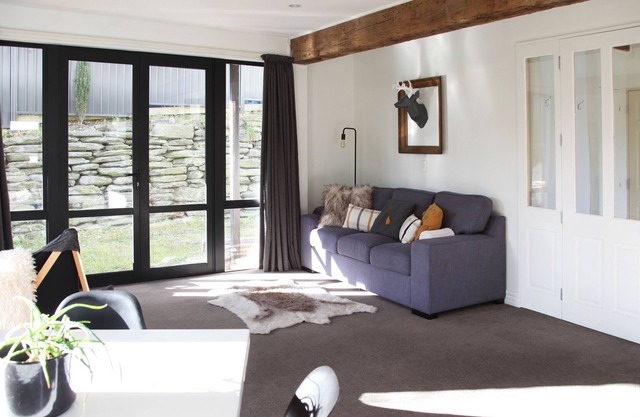 Sun drenched lakeside harbor