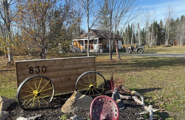 The 2 CC'S HIDEAWAY-Peaceful cabin situated directly on the snowmobile trail !