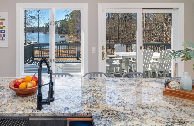 The Retreat at Lake Murray w/direct lake access offers stunning views for R&R.