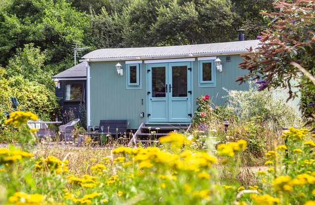 THE SHEPHERD'S HUT, romantic, country holiday cottage in Aberdovey