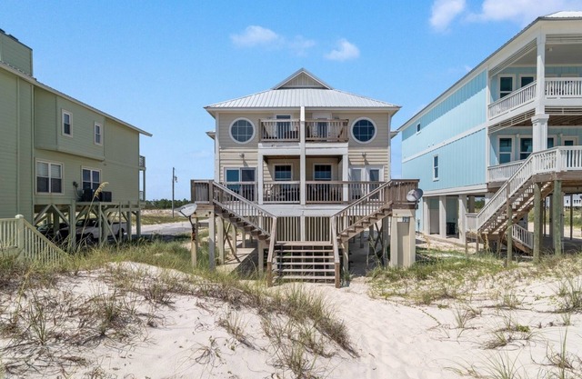 Updated 3 Bdrm Gulf Front home with awesome views just steps from the beach