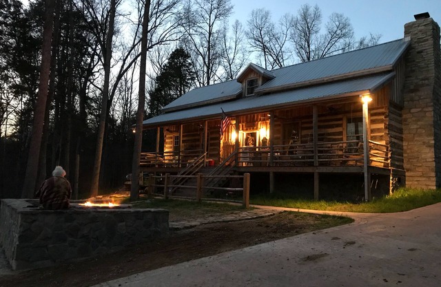 Vintage 1850's log house for rent with 185 acres ,on a Creek , 2miles trails .