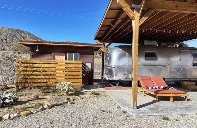Vintage Airstream near Joshua Tree National Park