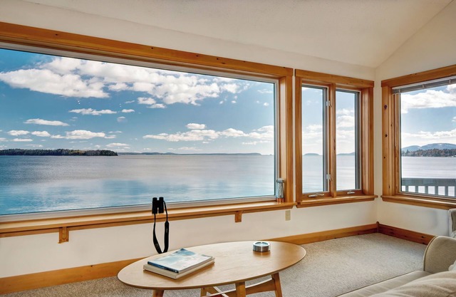 Water's Edge - Oceanfront Home with Water and Acadia Mountiain Views