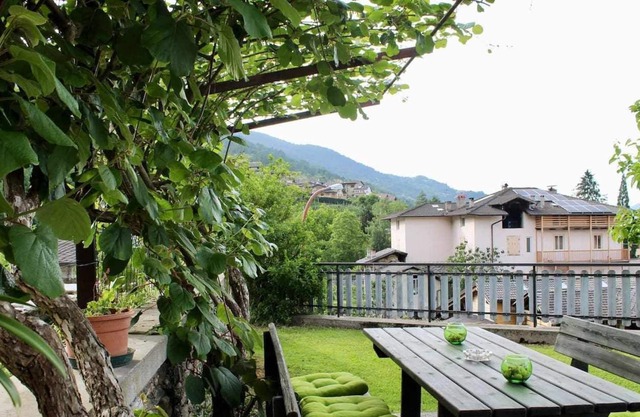 With view on the lake of Calceranica