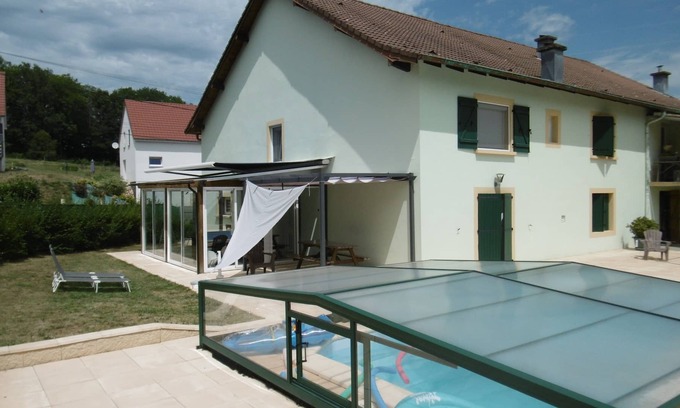 Urcerey House | 100 m2 ground floor with pool, terrace and veranda