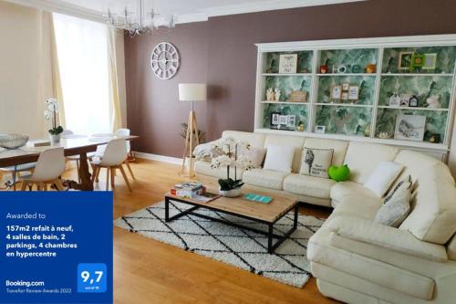 Valence Apartment | 157m2, 4 chambres, 4 salles de bains, 2 WC, 2 parkings en hypercentre