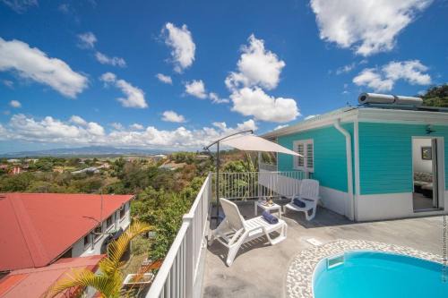 Riviere-Salee House | 2 Bungalows avec 2 Piscines Vue Mer Bleu Et Oge