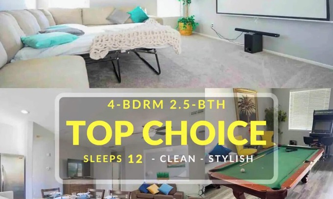 North Las Vegas House | 🎁2400sf🏠4BR/3BR🛀6beds🛌,15min Downtown/Strip,Home Theater,Games,BBQ and moree!