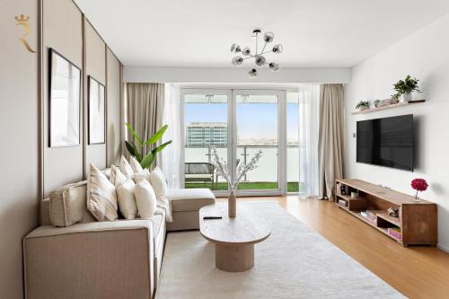 Al Raha Beach Apartment | 2BR Oasis in Al Muneera - Free Parking & Wi-Fi Near Al Muneera Beach Plaza