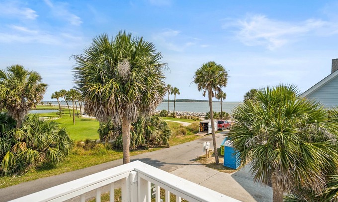 Saint Helena Island House | 3 High Dunes - Stunning Ocean and Golf Course Views! Resort Access and Golf Cart Included!