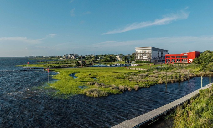 Waves Condo | 3BR Water View Escape - Steps to REAL & Dining