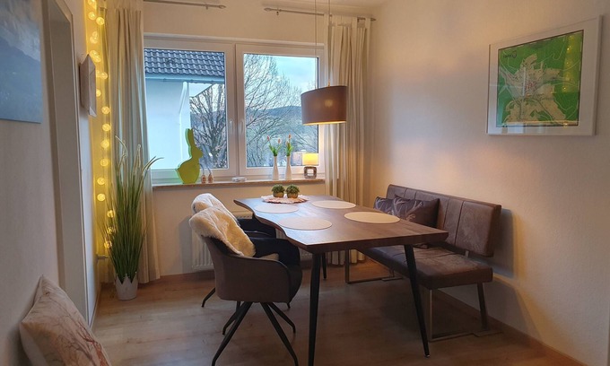 Hildfeld Condo | 64 sqm quiet holiday apartment "ETTE" in Winterberg Hildfeld, free WiFi