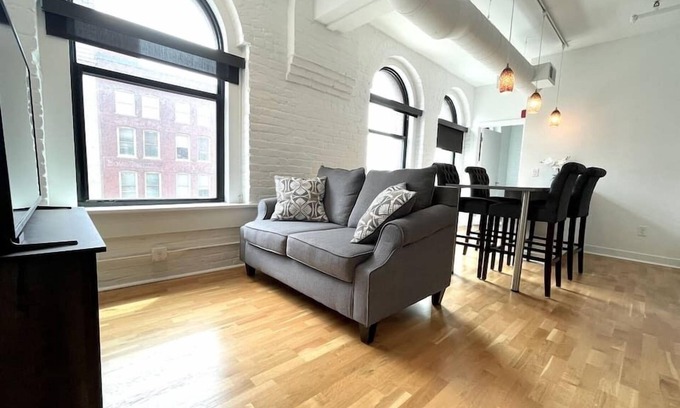 Old Market Apartment | A historic 1,000 square foot loft in the heart of the Old Market with Howard Street view