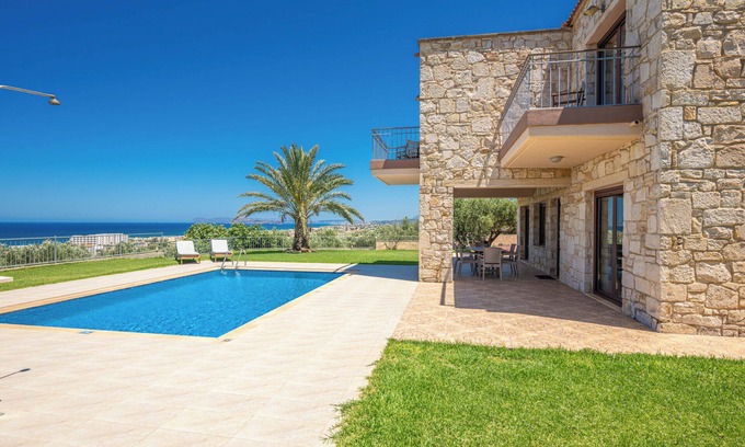 Kolymbari Villa | A stone-built villa with private pool and amazing sea view