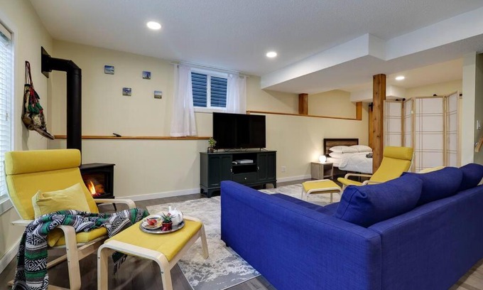 Cochrane Apartment | Adorable private suite with indoor fire place