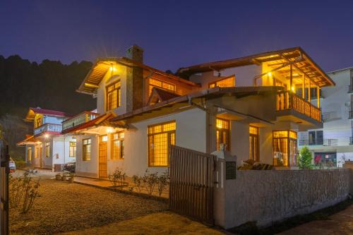 Bhimtal Villa | Alaya Stays Rose 3BHK Cottage Fenced by Hills with Fireplace