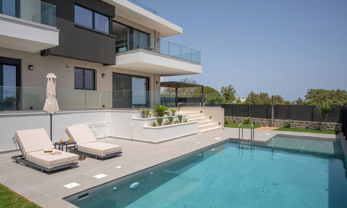 Violi Charaki Villa | Anama Villa I, with Pool & Views to Rethymno