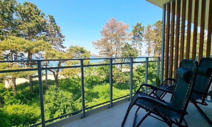 Gaski Apartment | Apartament LET'S SEA z widokiem na morze - BASEN, JACUZZI, SAUNA, SIŁOWNIA, STREFA CHILL W CENIE - 365PAM