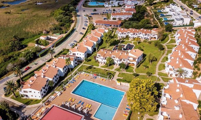 Sant Jaume Mediterrani Apartment | Apartment 'Son Bou Gardens Deluxe 1' with Shared Pool, Wi-Fi and Air Conditioning