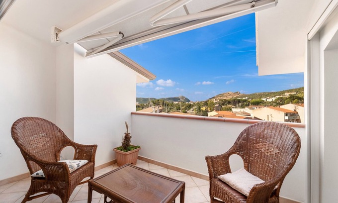 Iglesias Historic Centre Apartment | Apartment 'Mayor's House' with Mountain View, Private Terrace and Air Conditioning