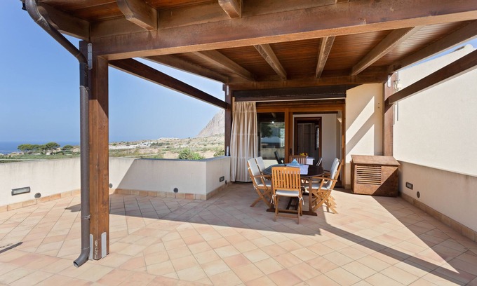 Custonaci Apartment | Apartment With Panoramic Terrace, Stunning Seaview!
