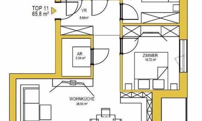 Atripalda Apartment | Appartement 3 mit 2 Schlafzimmer, Bad, 2 WC - SUN Hill Appartements